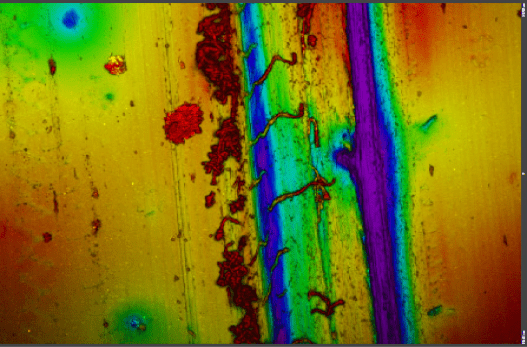 3D 光学顕微鏡によるポリマー表面データ Polymer surface data using Rtec 3D optical microscope