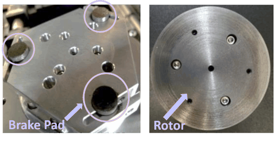 Rtec ブレーキ スクリーニング 試験機用のブレーキとローターのサンプル Rtec ブレーキ スクリーニング 試験機用のブレーキとローターのサンプル